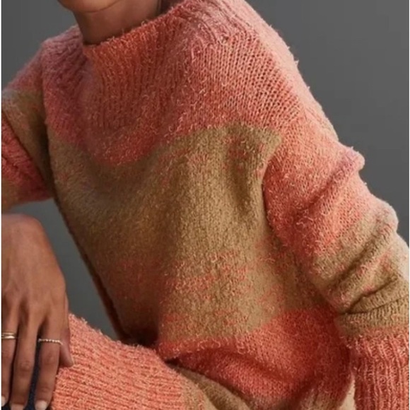 Pilcro Sweaters - Pico Anthropologie Tan Coral Tunic Sweater XS